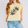 Simply Sage Market Women's Hibiscus Spray Short Sleeve Relaxed Fit Cropped Tee - 2 of 2