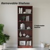 AZL1 Life Concept Decorative Bookshelf Freestanding Bookcase, Adjustable Shelves, 5 Layer for Offices, Living Rooms, Dark Brown, 11.6"*24.4"*68.9" - 4 of 4