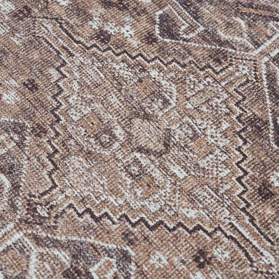 Hauteloom Barny Brown Flat Pile Washable Rug