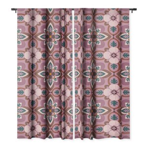 Pimlada Phuapradit Floral tiles Set of 2 Panel Blackout Window Curtain - Deny Designs - 1 of 4