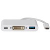 Monoprice USB-C DVI Multiport Adapter - White, With USB 3.0 Connectivity & Mirror Display Resolutions Up To 1080p @ 60hz - Select Series - 3 of 4