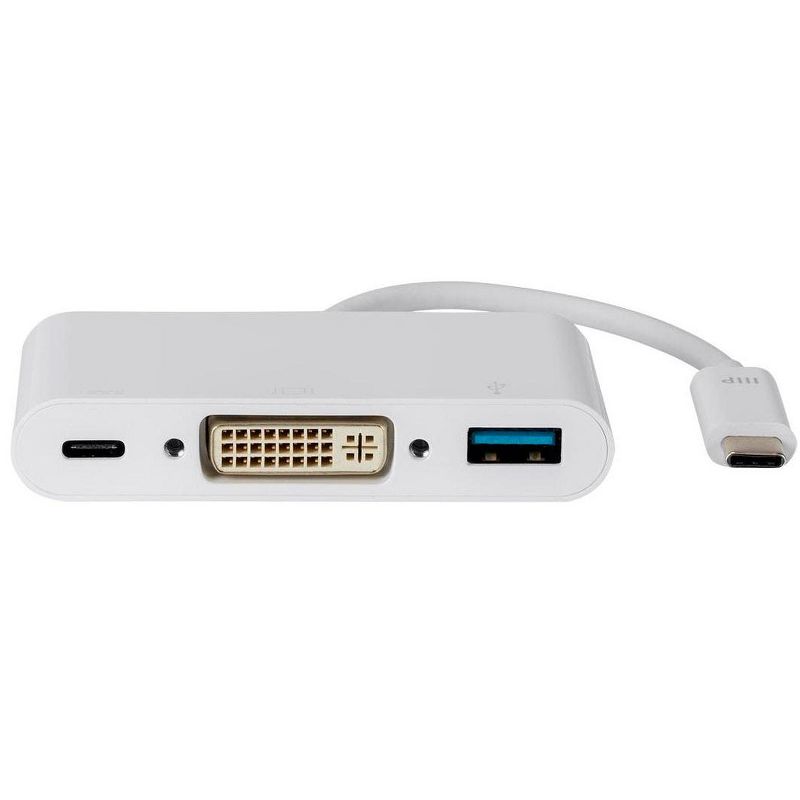 Monoprice USB-C DVI Multiport Adapter - White, With USB 3.0 Connectivity & Mirror Display Resolutions Up To 1080p @ 60hz - Select Series, 3 of 6