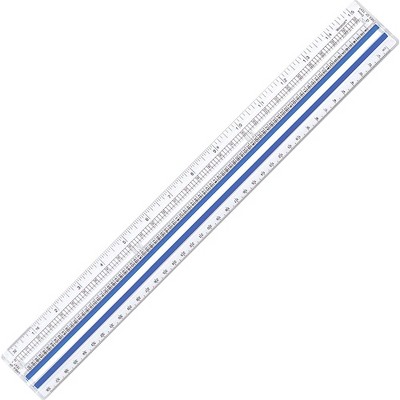 Acme United Computer Ruler Magnifies Metric 15" Long Acrylic Clear 40711