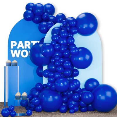 PartyWoo Balloons Royal Blue Dark 18 12 10 5 Inch 142 pcs
