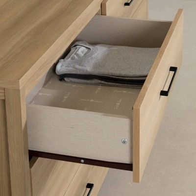 Natural Ash Double 6-Drawer Dresser with Slim Handles
