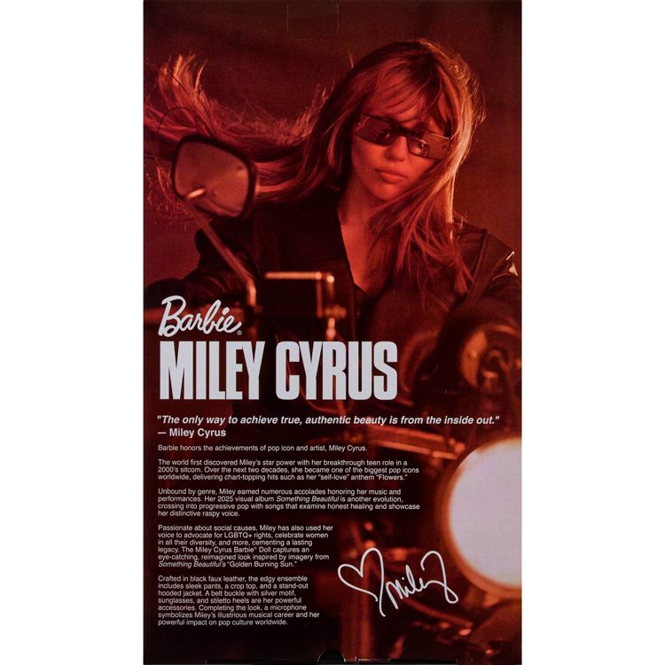 Barbie Signature Miley Cyrus Collectible Doll in Faux Leather 2-Piece Outfit with Heels, 6 of 6