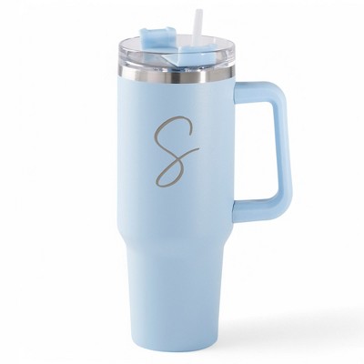 Personalization Mall Your Initial Engraved 40 oz Stainless Steel Tumbler