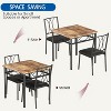 Jojoka 3-Piece Dining Room Table Set Kitchen Table for 2, Wooden Kitchen Table and 2 Upholstered Chairs for Small Space, Rustic - 2 of 4
