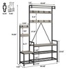 GustoWave Hall Tree with Bench and Shoe Storage Parent-Child Coat Rack Shoe Bench Coat Tree Entryway Organizer with Shoe Rack, Storage Cubbies, Hooks - 4 of 4