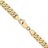 Black Bow Jewelry Men's 5.75mm 14k Yellow Gold Solid Beveled Curb Chain Necklace - 2 of 4