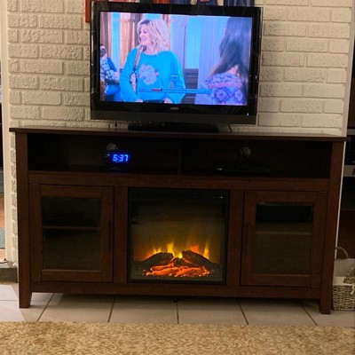 Ackerman Modern Transitional Tall With Electric Fireplace Tv Stand For ...