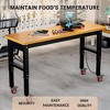 60" Adjustable Heavy-Duty Workbench with Power Outlets & Wheels, 2200 lbs Capacity Rubber Wood Top Rolling Table - 3 of 4