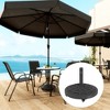 Outsunny Round Patio Umbrella Base with Wheels, 46 lbs Resin Umbrella Stand Base, Patio Umbrella Holder for 1.3"/1.5"/1.9" Umbrella Poles - 3 of 4