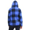 Galaxy J. Come Women's  Loose Fit  Heavyweight Polar Fleece Plaid Hoodie With Faux Shearling Lining - 4 of 4