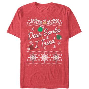 Men's Lost Gods Christmas Dear Santa I Tried T-Shirt