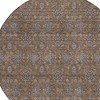Chocolate And Gray Floral Washable Indoor Outdoor Area Rug - 4 of 4