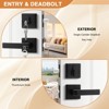 Itopfox Square Entry Levers and Deadbolts Combo Pack, Flat Black Keyed Alike Heavy Duty Keyed Entry Handles Locksets Reversible for Right & Left Side - 3 of 4