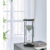Gulches Hourglasses: Triangular Conical Timer with Black/ White Sand, 15/30-Minute Options, Metal Stand - 3 of 4