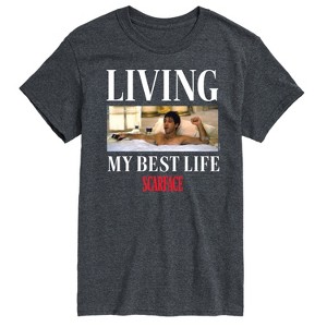Men's - Scarface - Living My Best Life Short Sleeve Graphic T-Shirt - 1 of 4