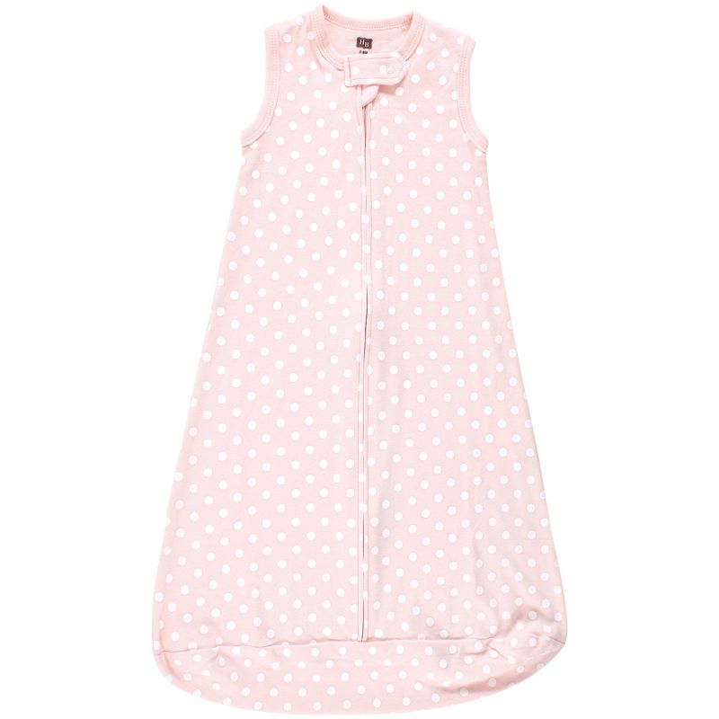 Hudson Baby Infant Girl Interlock Cotton Sleeveless Sleeping Bag, Soft Pink Roses, 5 of 6