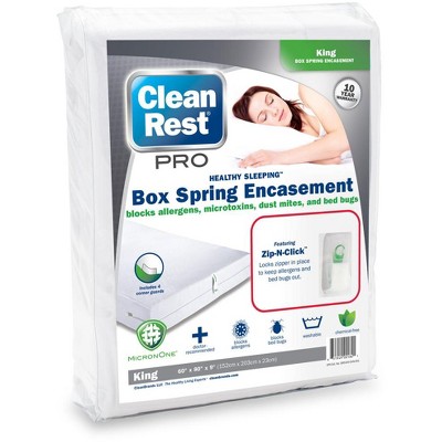 CleanRest Pro Zippered Box Spring Encasement - Hypoallergenic & Bed Bug Proof