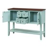 PAGED Modern Console Table with 4 Small  Drawers and 2 Large Cabinets,46 inch Rectangle  Entryway Table for Living Room,Hallway - 4 of 4