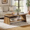 Hommoo Vintage Coffee Table with Storage Shelf Brown - 3 of 4