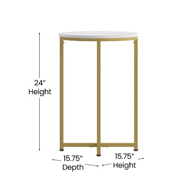 Hampstead 3-Piece White and Gold Coffee & End Table Set