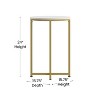 Emma and Oliver White Laminate Living Room Coffee Table with Crisscross Brushed Gold Metal Frame - 4 of 4