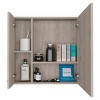 GlasFlength Decorative Wall Mirrors Wall Art Bathroom Decor Cabinet Wall Mount Vanity Medicine with Mirror for Bathroom, Gray, 5.8"*23.6"*23.6" - 4 of 4