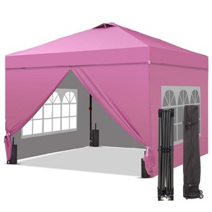 Ainfox 12ft x12ft Pop Up Canopy Outside Canopy, Patented One Push Tent Canopy with Wheeled Carry Bag, Bonus 8 Stakes and 4 Ropes - 1 of 4
