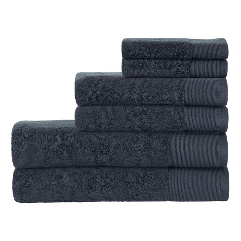 Fabdreams 6-piece Certified Organic Cotton Bath Towel Set- Fabdreams (dark  Blue) : Target