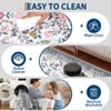 Large Rug for Living Room Non-Slip Ultra-Thin Flower Print Dining Room Rug, Non-Shedding Farmhouse Indoor Mat - 4 of 4
