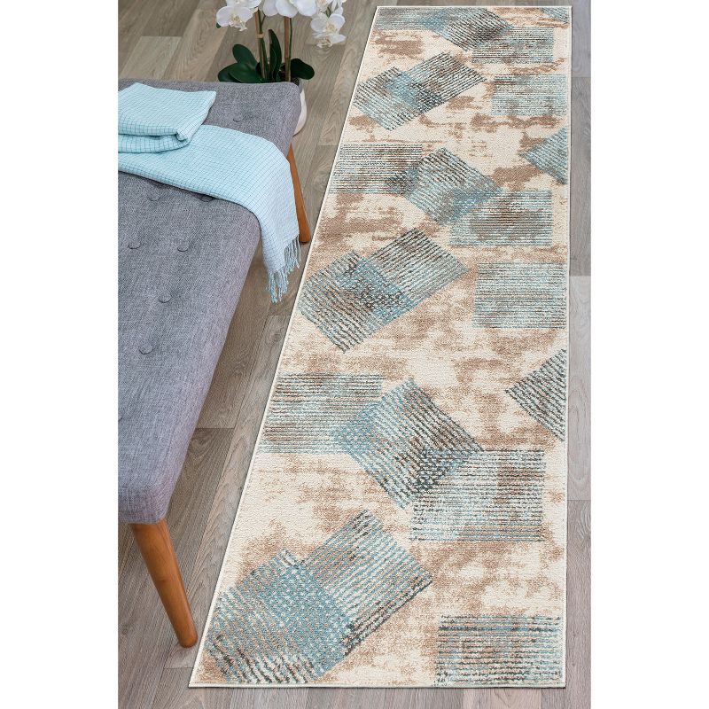 World Rug Gallery Contemporary Distressed Geometric Area Rug, 2 of 11