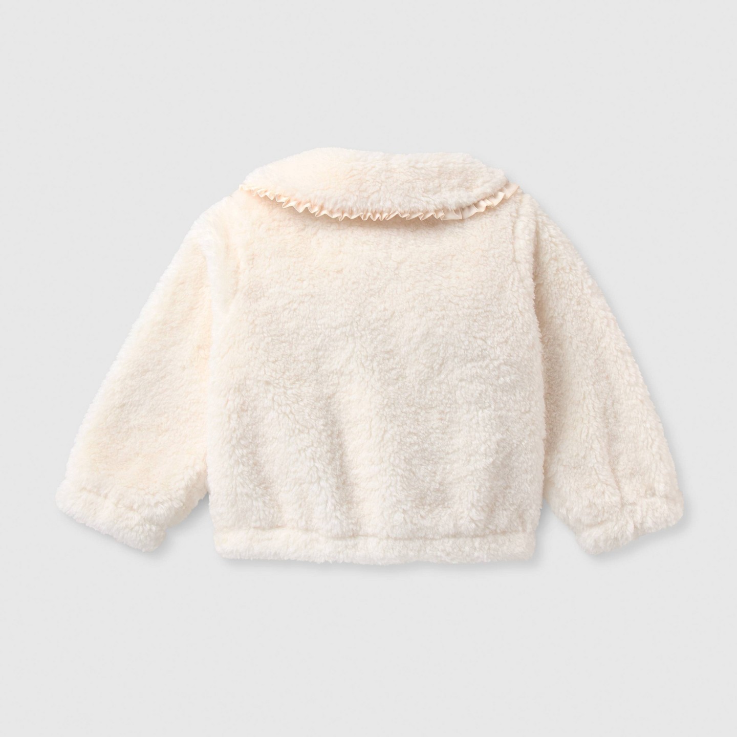 Куртка Cat & Jack Plush Collar Jacket для девочек-малышей, цвет: Кремовый — фото 3