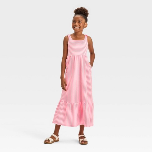 Girls neon pink outlet dress