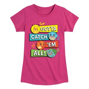 Girls' - Pokémon - Partners Gcea Grid Fitted Short Sleeve Graphic T-Shirt - 1 of 4