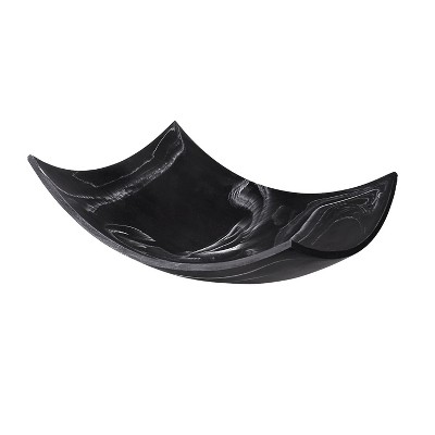 Creative Scents Black Marble Look Fruit Decorative Bowl Dish