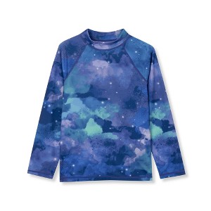 Lands' End Kids Long Sleeve UPF 50 Sun Protection Rash Guard - 1 of 2