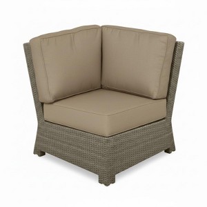 Covers & All Cabo 32.5 in Sectional Corner Chair, Willow Wicker w / Sunbrella Cushion - 1 of 4