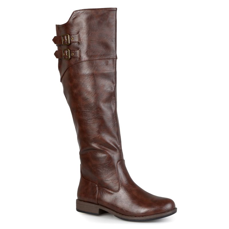 Journee Collection Womens Tori Stacked Heel Riding Boots, 1 of 10