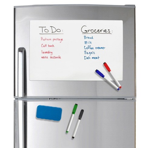 Officeline 17 X 11'' Magnetic Dry Erase Whiteboard Sheet for Refrigerator - Set of 4, White - image 1 of 2