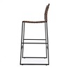 HomeRoots 28" Brown and Black Leather and Iron Bar Chair - 4 of 4
