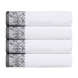 Charming Floral Accent Cotton Towel Set by Blue Nile Mills - 1 of 4