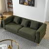 81-Inch Oversized 3-Seater Sectional Sofa for Living Room - Comfortable Fabric with Deep Seating and 3 Pillows - 2 of 4