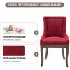 QingMoon Dining Chairs Set of 2, Solid Wood Fabric Upholstered Kitchen Chairs Wingback Accent Chairs with Nailhead Trim for Dining Room - 4 of 4