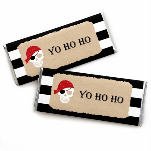 Big Dot Of Happiness Beware Of Pirates - Candy Bar Wrappers Pirate Birthday  Party Favors - Set Of 24 : Target