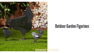 Pink and Red Iron Flamingo Garden Statue