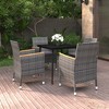 vidaXL Patio Dining Set 5 Piece - Gray, 31.5" Table Length - 2 of 4
