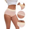 INSPIRE CHIC Women's High Waisted Lace Trim Briefs Cotton Full Coverage Underwear Panties - 3 of 4